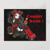 "Abigail" Gothic Fairy Cherrybomb Angel Postcard