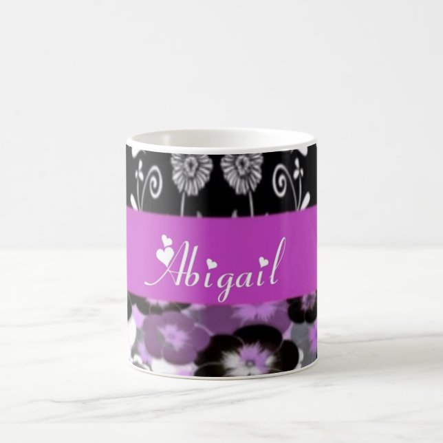 Abigail mit Blumen Kaffeetasse (Mittel)