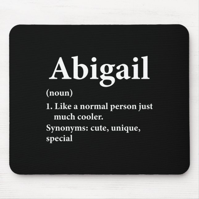Abigail Name Definition Lustig D  Mousepad (Vorne)