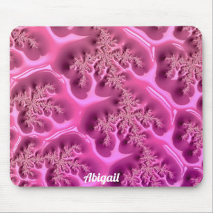 ABIGAIL Personalisiertes Fraktal Design ~ Rosa Waf Mousepad