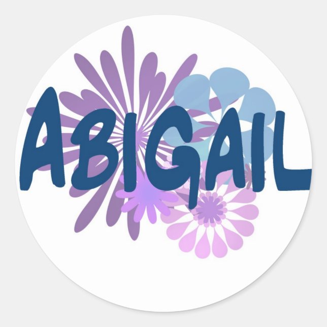 Abigail Runder Aufkleber (Vorderseite)