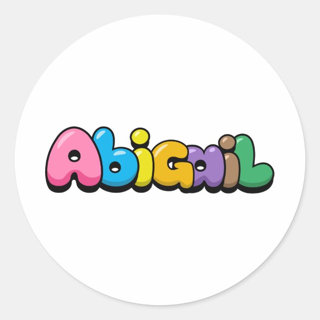 Abigail Runder Aufkleber (Vorderseite)