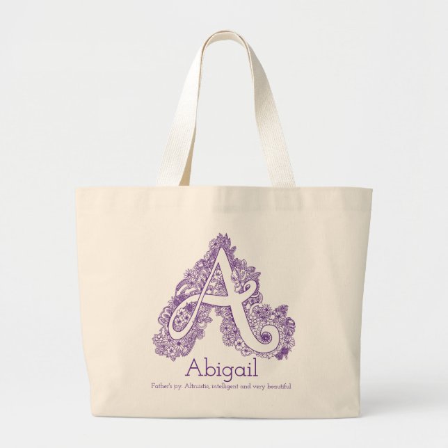 Abigail Un sac fourre-tout monogramme de doodle (Devant)