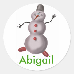 Abigailpersonalisierte Namensaufkleber Runder Aufkleber