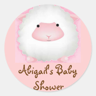 Abigail's Baby Shower Runder Aufkleber