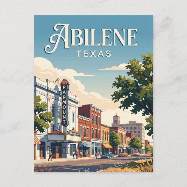 Abilene, Texas Postkarte (Vorderseite)