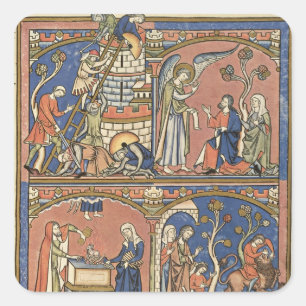 Abimelech und Samson Quadratischer Aufkleber