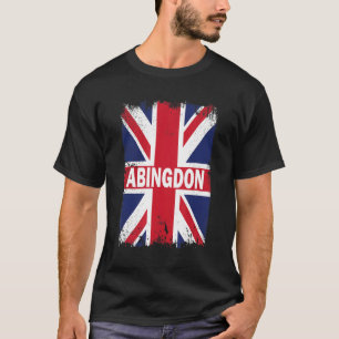 Abingdon - England Stadt mit Flagge des Vereinigte T-Shirt