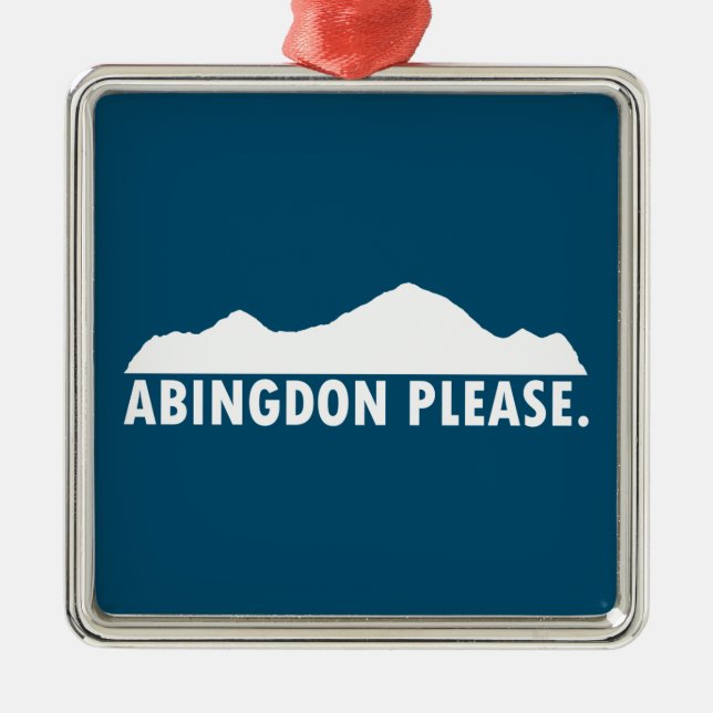 Abingdon Virginia Bitte Ornament Aus Metall (Vorne)