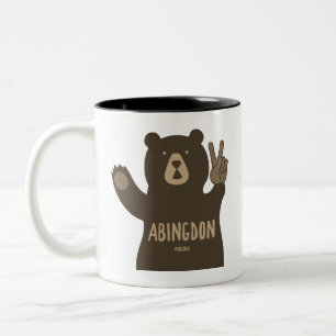 Abingdon Virginia Friedensbär Zweifarbige Tasse