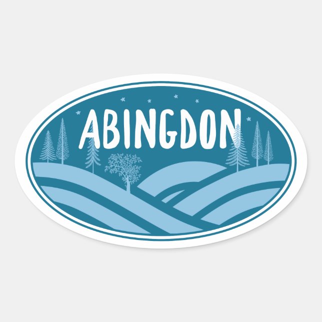 Abingdon Virginia Outdoor Ovaler Aufkleber (Vorderseite)