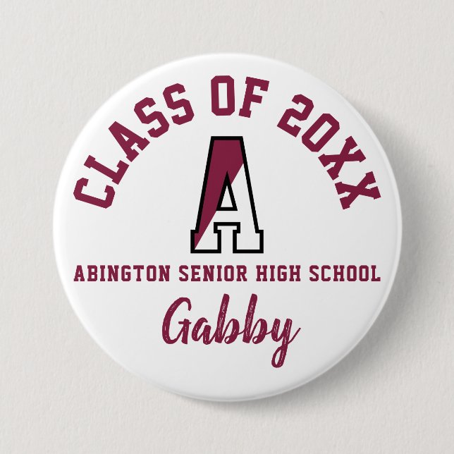 Abington High School Button Logo Custom (Vorderseite)