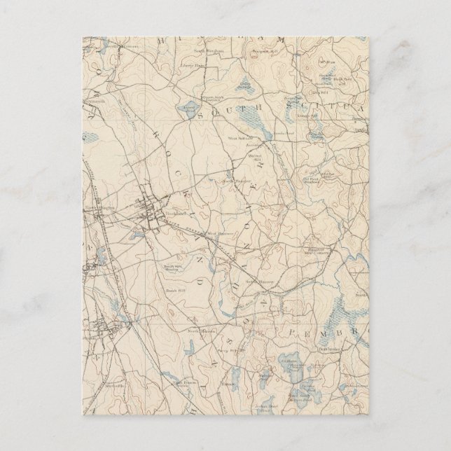 Abington, Massachusets Postkarte (Vorderseite)