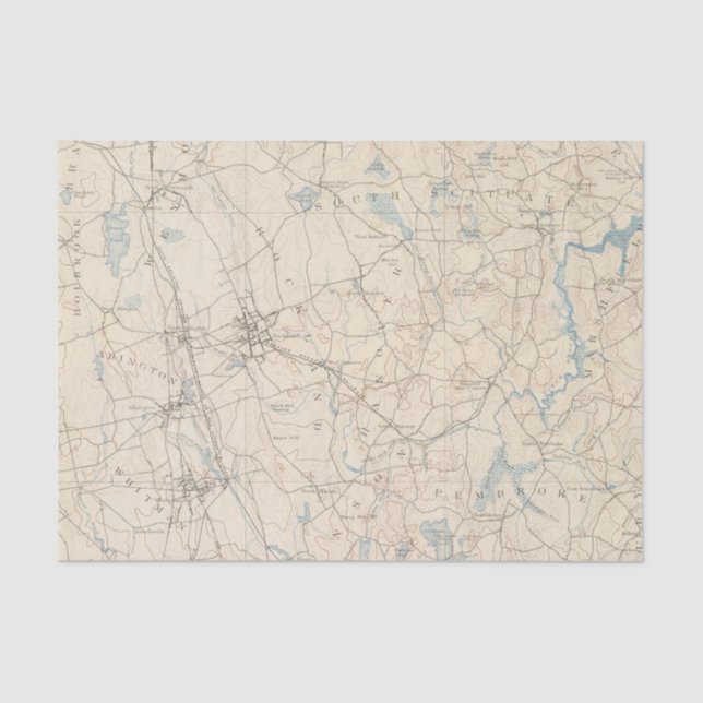 Abington, Massachusetts Seidenpapier (Vorderseite)