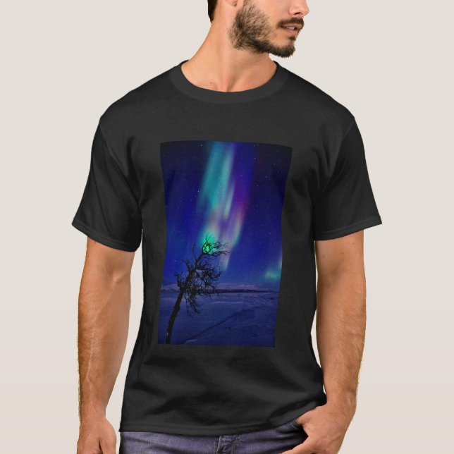 Abisko Schweden Northern Light, Ski T - Shirt (Vorderseite)
