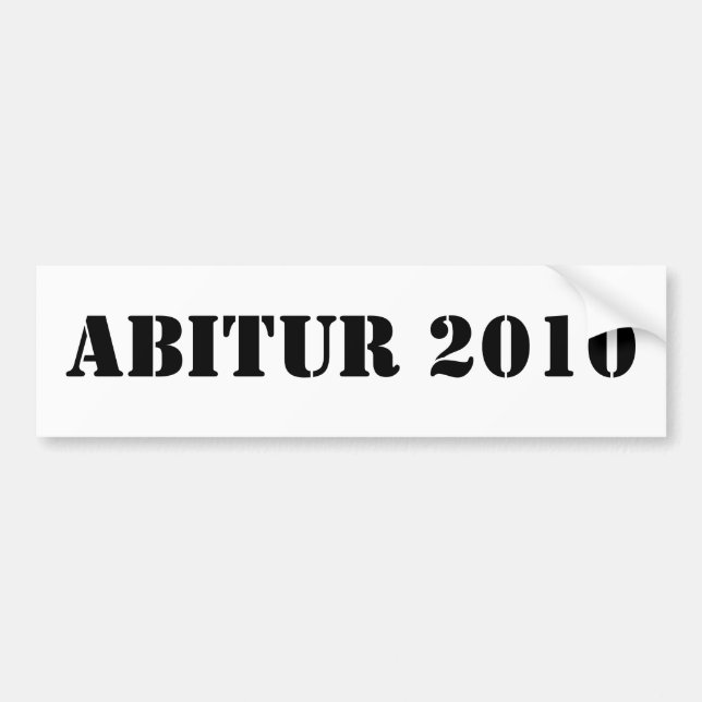 ABITUR 2010 AUTOAUFKLEBER (Vorne)