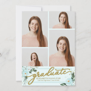 Abitur-Ankündigung 4 Foto Blumen Ankündigung