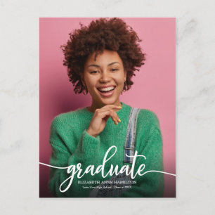 Abitur Ankündigung Simple Chic  Postkarte