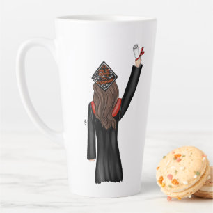 Abitur mit Diplom-Illustration Milchtasse