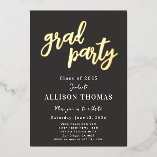 Abiturfeier-Einladungskarte aus Folie Folieneinladung