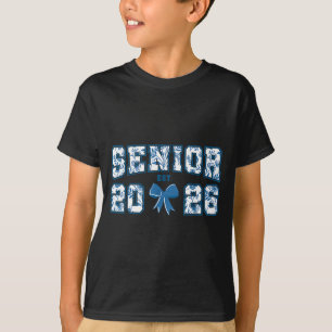 Abiturienten 26 Abschlussklasse 2026 Schleife blau T-Shirt