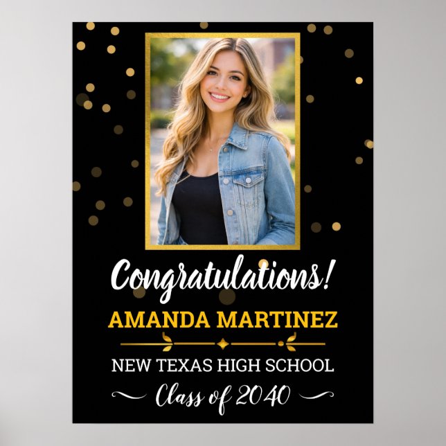 Abiturientenfoto Abschluss Poster (Vorne)