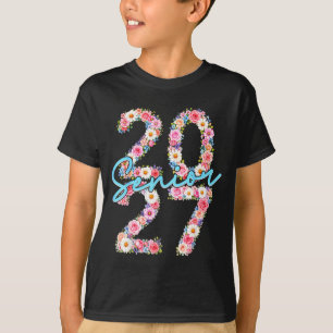 Abiturientin 2027 Abschlussjahrgang 2027 floral Bl T-Shirt