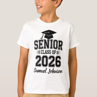 Abiturjahrgang 2026 Abschluss mit individuellem Na T-Shirt