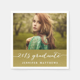 Abiturklasse 2015 Foto-Abschluss-Papierservietten Serviette