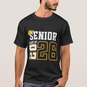 Abiturklasse 2026 Senior 26 Schulabschluss Schwarz T-Shirt