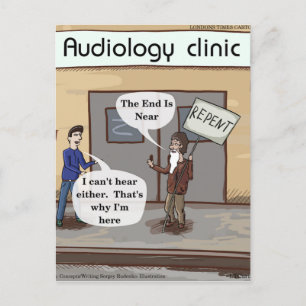 Abkehr für das Audiologe Office Funny Postkarte