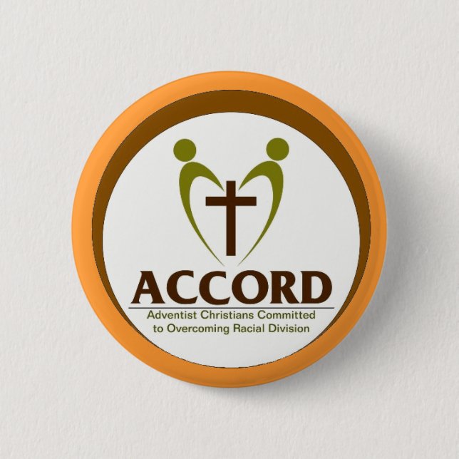 Abkommen-Logo mit tan Hintergrund Button (Vorderseite)
