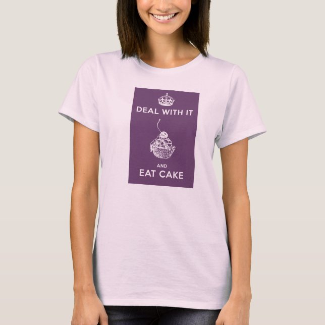 Abkommen mit ihm Strecke - ESSEN Sie KUCHEN T-Shirt (Vorderseite)