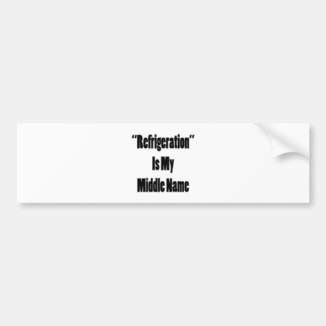 Abkühlung ist mein zweiter Vorname Autoaufkleber (Vorne)