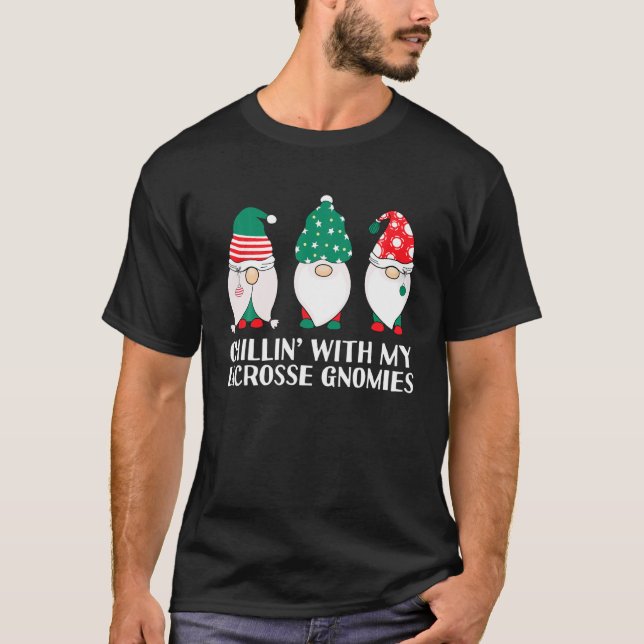 Abkühlung mit meinem Lacrosse Gnomies Funny Gnome  T-Shirt (Vorderseite)