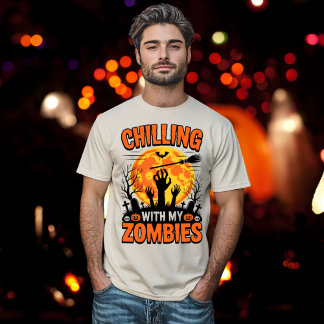 Abkühlung mit meinen Zombies Beängstigende Hallowe T-Shirt