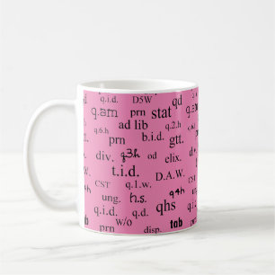 Abkürzungen des Apothekers  Kaffeetasse