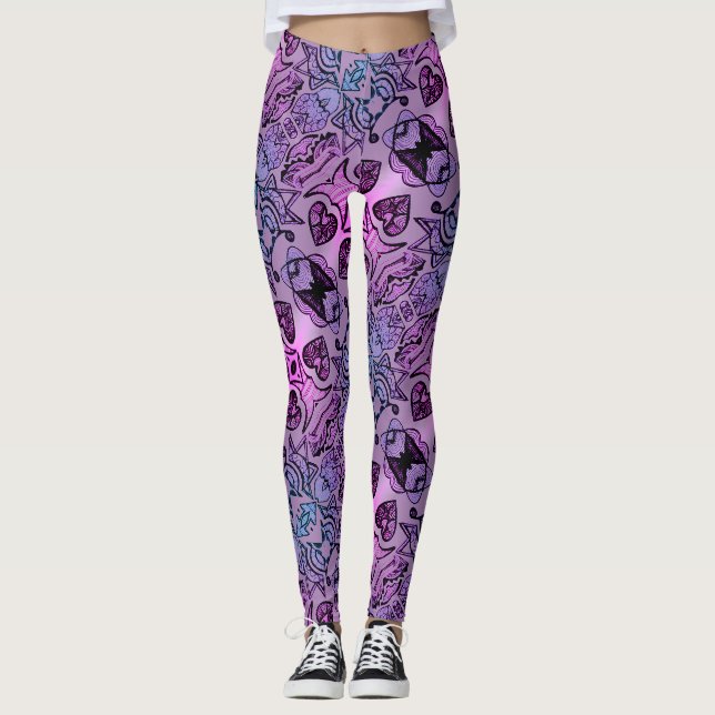 ABL - 159 - Herzblühen - Leggings (Vorderseite)