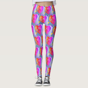 ABL - 161 - Coeurs roses - leggings