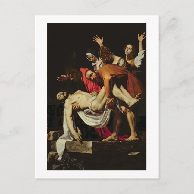 Ablagerung, 1602-4 (Öl auf Leinwand) Postkarte (Vorderseite)