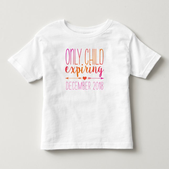 Ablaufendes Einzelkind - rosa und orange Ombre Kleinkind T-shirt (Vorderseite)