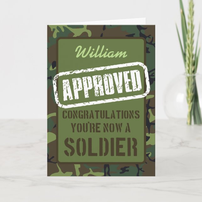 Ablegen der Parade Camouflage Schulung Soldaten Gl Karte (Vorderseite)