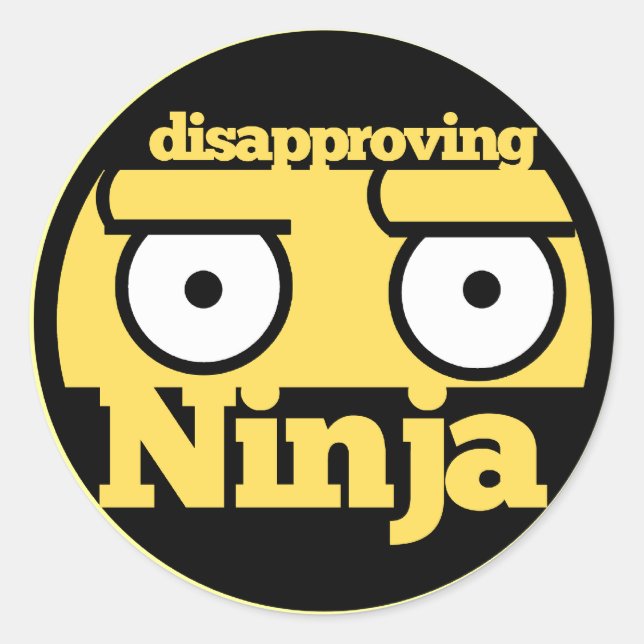 Ablehnung Ninja Runder Aufkleber (Vorderseite)