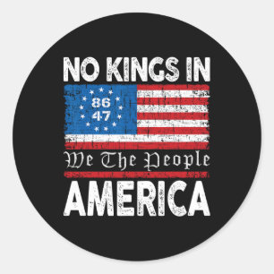 Ablehnung von Königen in Amerika 1776 Widerstand g Runder Aufkleber