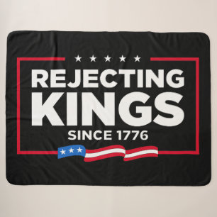 Ablehnung von Königen seit 1776 Patriotische Flagg Sherpadecke