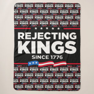 Ablehnung von Königen seit 1776 Patriotische Flagg Sherpadecke