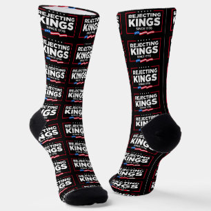 Ablehnung von Königen seit 1776 Patriotische Flagg Socken