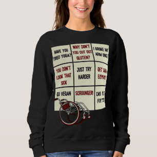 Ableism Bingo Disability Spaß für Mit Behinderung Sweatshirt