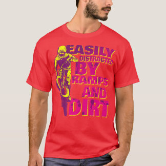 Ablenkt von Ramps und Stunt-Rennfahrer MTB BMX T-Shirt