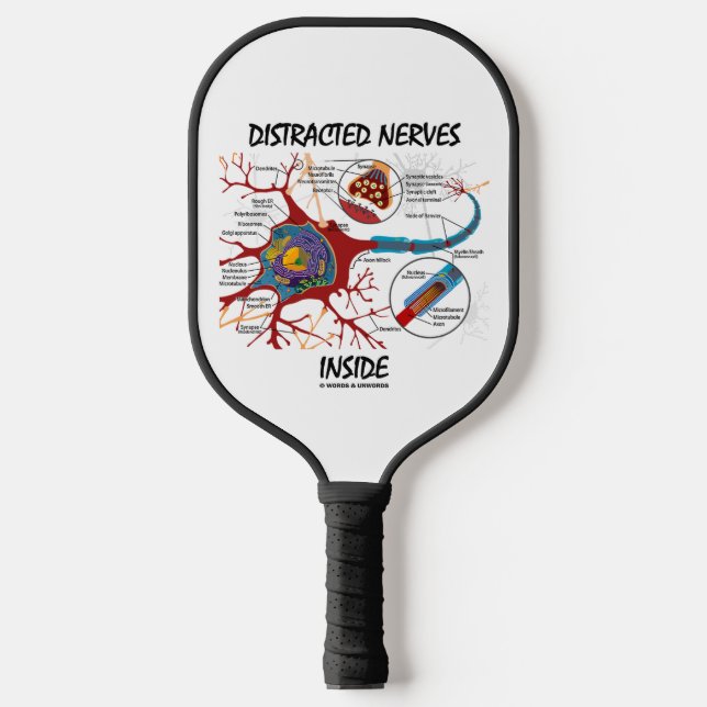 Ablenkter Nerven innerhalb des Neuron Synapse-Spaß Pickleball Schläger (Vorderseite)